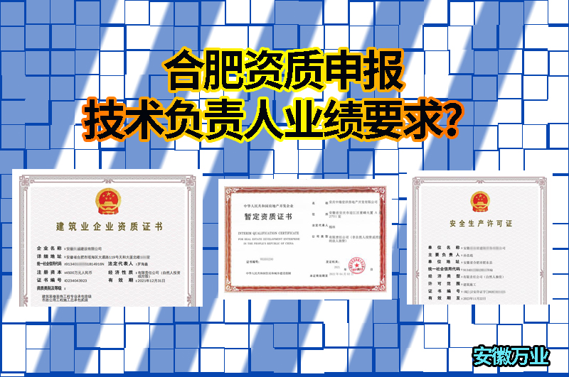 合肥資質(zhì)申報(bào)技術(shù)負(fù)責(zé)人業(yè)績(jī)要求？